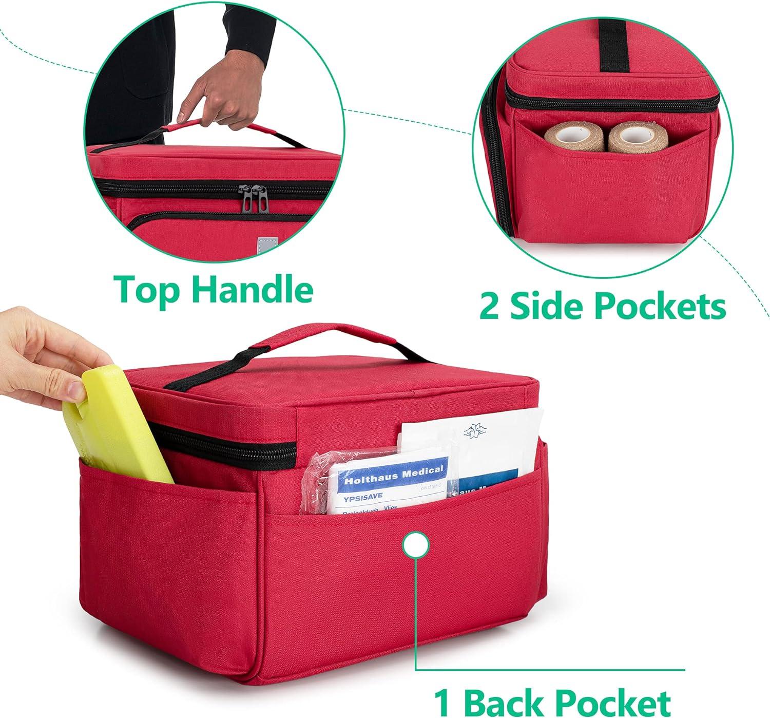 Multi-Compartment Medicine Organizer Bag