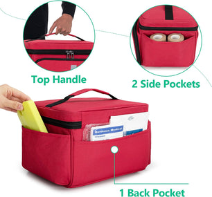 Multi-Compartment Medicine Organizer Bag