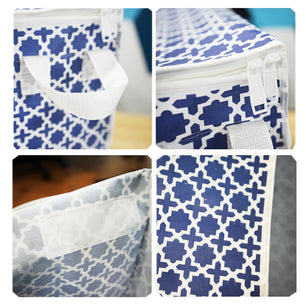 Large Collapsible Clothes/Blanket Storage Bag Moroccan Print Pack of 4