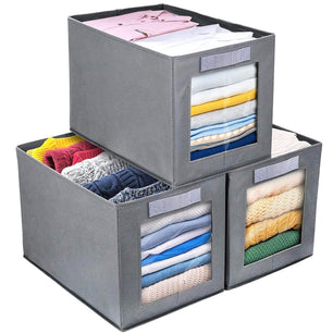 Foldable Storage Box With Clear Window & Handle