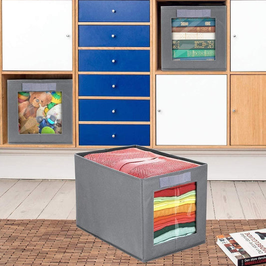 Foldable Storage Box With Clear Window & Handle