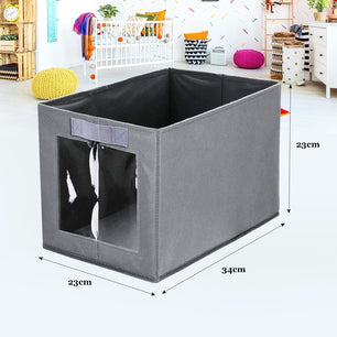 Foldable Storage Box With Clear Window & Handle