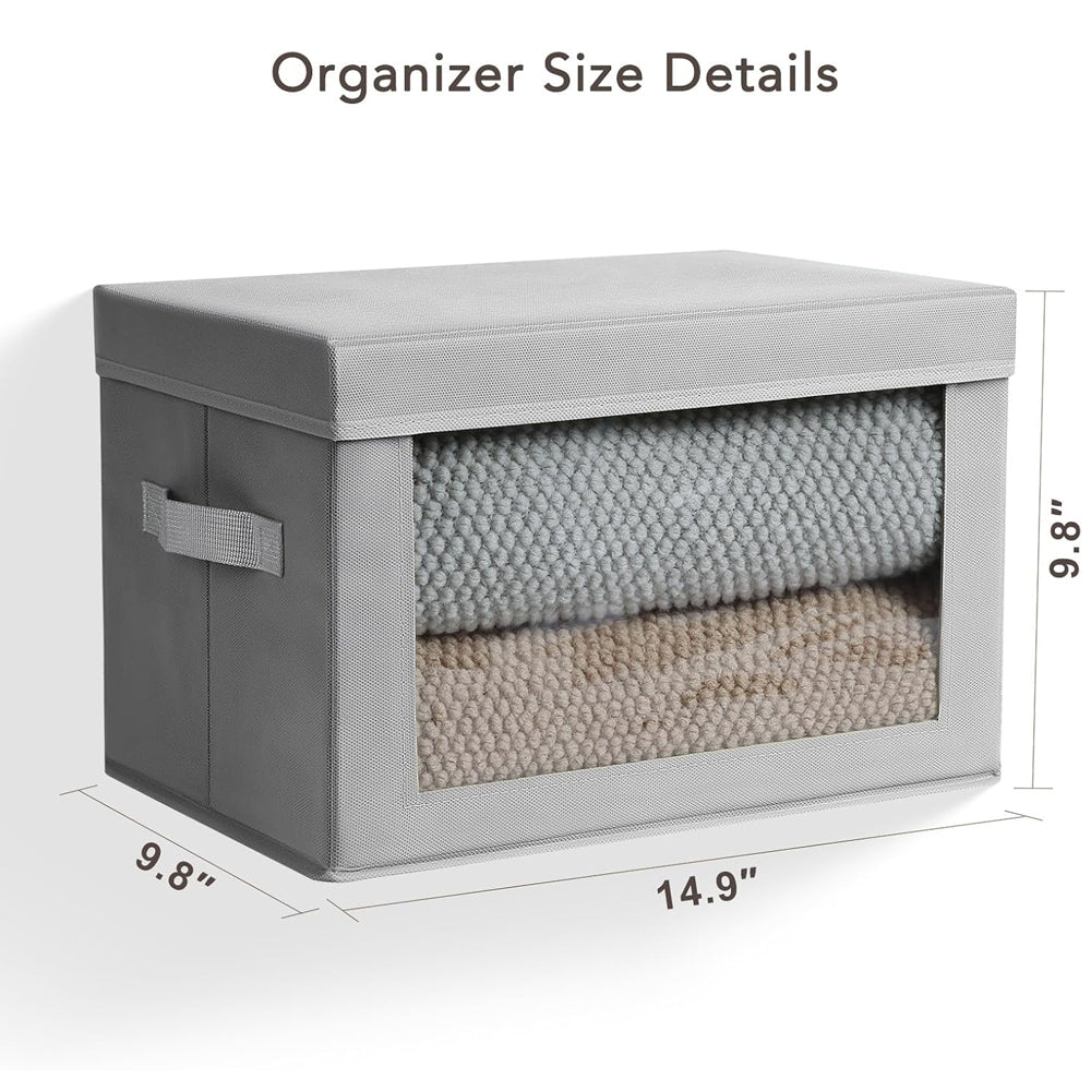 Stackable Large Storage Organizer With Lid 1 pc