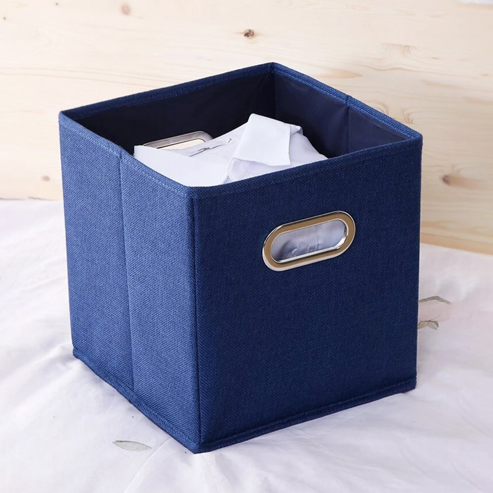 Foldable Storage Cube Bin With Handle